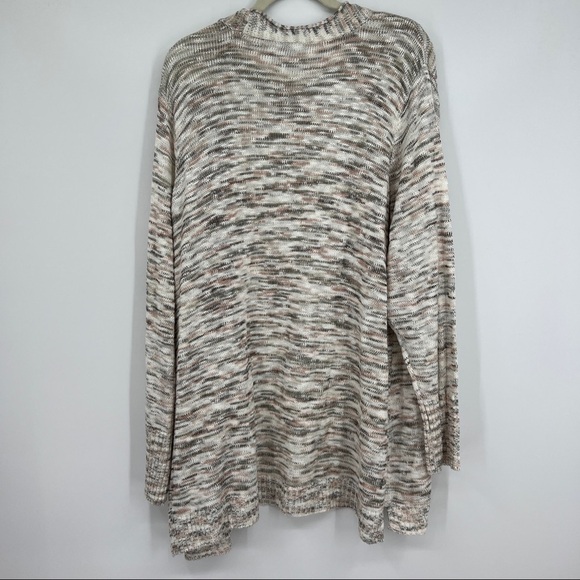 Nwt Avenue Space-Dyed Long Sleeves Ribbed Knit Open Drape Cardigan Sweater - Picture 7 of 9